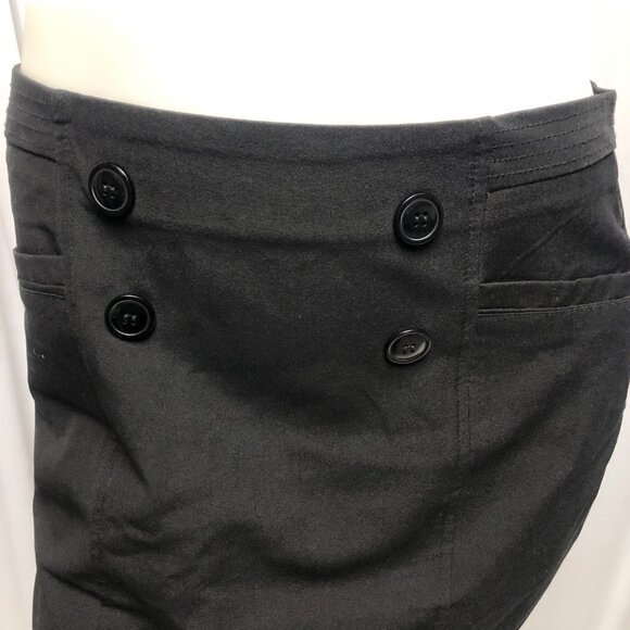 89th and Madison Skirt Women Sz 10 Black Pockets Straight Pencil Office Evening - Picture 2 of 7